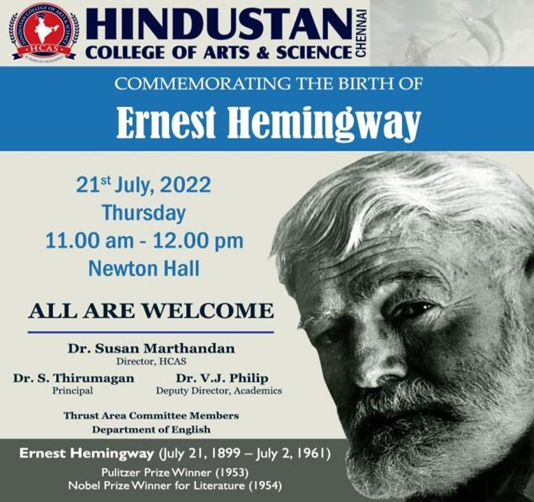 Commemorating Birth of Ernest Hemingway