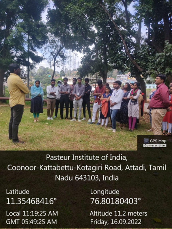 Industrial visit to Pasteur Institute Coonoor